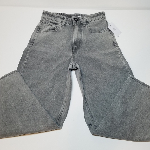 VOLCOM WEELLOW JEANS Loose Fit Pant Light Grey Denim - Picture 5 of 14